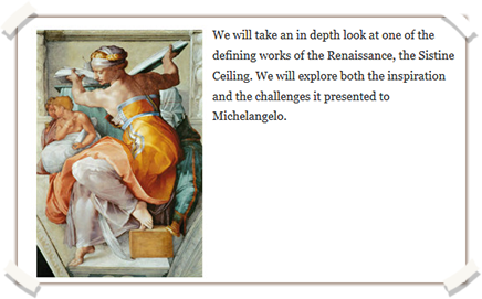 Screenshot of the podcast on Early Renaissance Art – The Sistine Ceiling