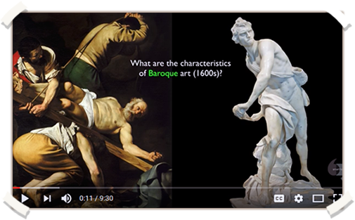 Screenshot image of video on How to recognize Baroque Art.