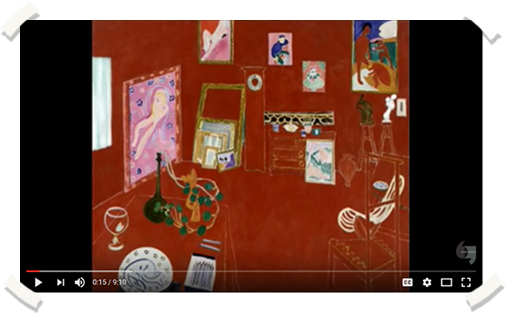 Screenshot image of Spotlight Video on Matisse's Red Studio.