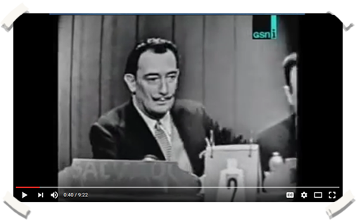 Screenshot image of Salvador Dali's video on What's My Line.