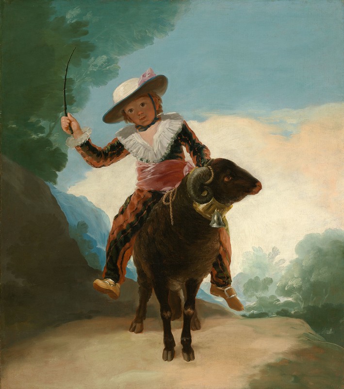 Painting of Boy on a Ram, c. 1786/87, by Francisco José de Goya y Lucientes.