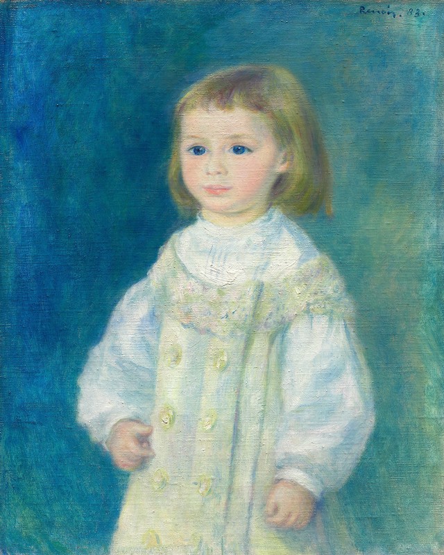 Portrait of Lucie Berard (Child in White), c. 1883, by Pierre-Auguste Renoir.